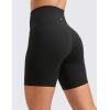 imageCRZ YOGA Butterluxe Super High Waist Biker Shorts 6quot Yoga Workout Womens Buttery Soft Over BellyBlack