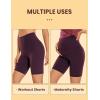 imageCRZ YOGA Butterluxe Super High Waist Biker Shorts 6quot Yoga Workout Womens Buttery Soft Over BellyDeep Purple
