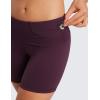 imageCRZ YOGA Butterluxe Super High Waist Biker Shorts 6quot Yoga Workout Womens Buttery Soft Over BellyDeep Purple