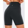 imageCRZ YOGA Butterluxe Super High Waist Biker Shorts 6quot Yoga Workout Womens Buttery Soft Over BellyMelanite