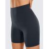 imageCRZ YOGA Butterluxe Super High Waist Biker Shorts 6quot Yoga Workout Womens Buttery Soft Over BellyTrue Navy
