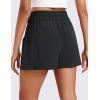 imageCRZ YOGA Linerless Relaxed Casual Shorts for Women 3quot  High Waisted for Lounge Athletic Golf with PocketsBlack