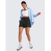 imageCRZ YOGA Linerless Relaxed Casual Shorts for Women 3quot  High Waisted for Lounge Athletic Golf with PocketsBlack