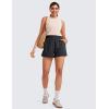 imageCRZ YOGA Linerless Relaxed Casual Shorts for Women 3quot  High Waisted for Lounge Athletic Golf with PocketsGraphite Grey