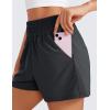 imageCRZ YOGA Linerless Relaxed Casual Shorts for Women 3quot  High Waisted for Lounge Athletic Golf with PocketsGraphite Grey