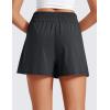 imageCRZ YOGA Linerless Relaxed Casual Shorts for Women 3quot  High Waisted for Lounge Athletic Golf with PocketsGraphite Grey