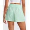 imageCRZ YOGA Linerless Relaxed Casual Shorts for Women 3quot  High Waisted for Lounge Athletic Golf with PocketsMint Moment