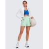 imageCRZ YOGA Linerless Relaxed Casual Shorts for Women 3quot  High Waisted for Lounge Athletic Golf with PocketsMint Moment