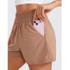imageCRZ YOGA Linerless Relaxed Casual Shorts for Women 3quot  High Waisted for Lounge Athletic Golf with PocketsMocha Mousse
