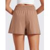 imageCRZ YOGA Linerless Relaxed Casual Shorts for Women 3quot  High Waisted for Lounge Athletic Golf with PocketsMocha Mousse