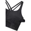 imageCRZ YOGA Naked Feeling Strappy Longline Sports Bras for Women  Medium Impact Criss Cross Yoga Padded Workout Crop TopBlack Tie Dye Flowers