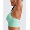 imageCRZ YOGA Naked Feeling Strappy Longline Sports Bras for Women  Medium Impact Criss Cross Yoga Padded Workout Crop TopMint Moment