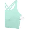 imageCRZ YOGA Naked Feeling Strappy Longline Sports Bras for Women  Medium Impact Criss Cross Yoga Padded Workout Crop TopMint Moment