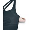 imageCRZ YOGA Naked Feeling Strappy Longline Sports Bras for Women  Medium Impact Criss Cross Yoga Padded Workout Crop TopTrue Navy