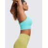 imageCRZ YOGA Naked Feeling Strappy Longline Sports Bras for Women  Medium Impact Criss Cross Yoga Padded Workout Crop TopTurquoise