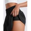 imageCRZ YOGA Ruffle Skirt Overlay Athletic Shorts for Women  High Waisted Flowy for Workout Running Tennis with Zip PocketBlack
