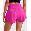 imageCRZ YOGA Ruffle Skirt Overlay Athletic Shorts for Women  High Waisted Flowy for Workout Running Tennis with Zip PocketHibiscus Purple