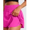 imageCRZ YOGA Ruffle Skirt Overlay Athletic Shorts for Women  High Waisted Flowy for Workout Running Tennis with Zip PocketHibiscus Purple