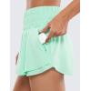 imageCRZ YOGA Ruffle Skirt Overlay Athletic Shorts for Women  High Waisted Flowy for Workout Running Tennis with Zip PocketMint Moment