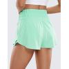 imageCRZ YOGA Ruffle Skirt Overlay Athletic Shorts for Women  High Waisted Flowy for Workout Running Tennis with Zip PocketMint Moment