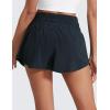 imageCRZ YOGA Ruffle Skirt Overlay Athletic Shorts for Women  High Waisted Flowy for Workout Running Tennis with Zip PocketTrue Navy