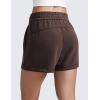 imageCRZ YOGA SoftAura Sweat Shorts for Women 4quot  High Waisted Modal for Casual Lounge Athletic with Pockets DrawstringHot Fudge Brown