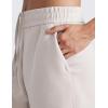 imageCRZ YOGA SoftAura Sweat Shorts for Women 4quot  High Waisted Modal for Casual Lounge Athletic with Pockets DrawstringMilky White Bone