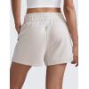 imageCRZ YOGA SoftAura Sweat Shorts for Women 4quot  High Waisted Modal for Casual Lounge Athletic with Pockets DrawstringMilky White Bone