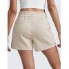 imageCRZ YOGA SoftAura Sweat Shorts for Women 4quot  High Waisted Modal for Casual Lounge Athletic with Pockets DrawstringMojave Tan