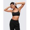 imageCRZ YOGA Softhold Double Lined Scoop Neck Bralette  Womens Adjustable Straps Cami Wireless Sleep TShirt Everyday BraBlack