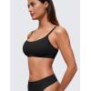 imageCRZ YOGA Softhold Double Lined Scoop Neck Bralette  Womens Adjustable Straps Cami Wireless Sleep TShirt Everyday BraBlack