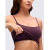 imageCRZ YOGA Softness Mold Butterluxe Adjustable Strap Tank Top for Women  Crop Camisole Workout Shirt with Built in Shelf BraDeep Purple