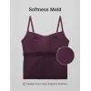 imageCRZ YOGA Softness Mold Butterluxe Adjustable Strap Tank Top for Women  Crop Camisole Workout Shirt with Built in Shelf BraDeep Purple