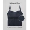 imageCRZ YOGA Softness Mold Butterluxe Adjustable Strap Tank Top for Women  Crop Camisole Workout Shirt with Built in Shelf BraTrue Navy