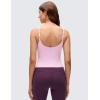 imageCRZ YOGA Softness Mold Butterluxe Adjustable Strap Tank Top for Women  Crop Camisole Workout Shirt with Built in Shelf BraVita Pink