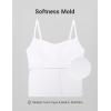 imageCRZ YOGA Softness Mold Butterluxe Adjustable Strap Tank Top for Women  Crop Camisole Workout Shirt with Built in Shelf BraWhite