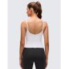 imageCRZ YOGA Softness Mold Butterluxe Adjustable Strap Tank Top for Women  Crop Camisole Workout Shirt with Built in Shelf BraWhite