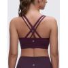 imageCRZ YOGA Softness Mold Butterluxe DDD Cup Longline Sports Bras for Women  Supportive Double Straps Cross Back Yoga TopDeep Purple