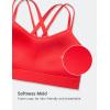 imageCRZ YOGA Softness Mold Butterluxe DDD Cup Longline Sports Bras for Women  Supportive Double Straps Cross Back Yoga TopDeep Red