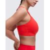 imageCRZ YOGA Softness Mold Butterluxe DDD Cup Longline Sports Bras for Women  Supportive Double Straps Cross Back Yoga TopDeep Red