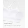 imageCRZ YOGA Softness Mold Butterluxe DDD Cup Longline Sports Bras for Women  Supportive Double Straps Cross Back Yoga TopWhite