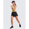 imageCRZ YOGA V Split Running Shorts for Women 25quot  High Waisted Workout Athletic Gym Track with Liner Breathable Quick DryBlack