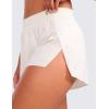 imageCRZ YOGA V Split Running Shorts for Women 25quot  High Waisted Workout Athletic Gym Track with Liner Breathable Quick DryMilky White Bone