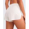 imageCRZ YOGA V Split Running Shorts for Women 25quot  High Waisted Workout Athletic Gym Track with Liner Breathable Quick DryMilky White Bone