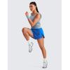 imageCRZ YOGA V Split Running Shorts for Women 25quot  High Waisted Workout Athletic Gym Track with Liner Breathable Quick DrySparkle Blue