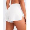 imageCRZ YOGA V Split Running Shorts for Women 25quot  High Waisted Workout Athletic Gym Track with Liner Breathable Quick DryWhite