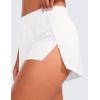 imageCRZ YOGA V Split Running Shorts for Women 25quot  High Waisted Workout Athletic Gym Track with Liner Breathable Quick DryWhite