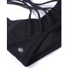 imageCRZ YOGA Womens Naked Feeling Criss Cross Sports Bra  Strappy Back Padded Medium Support Wireless Gym Cami Workout YogaBlack