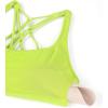 imageCRZ YOGA Womens Naked Feeling Criss Cross Sports Bra  Strappy Back Padded Medium Support Wireless Gym Cami Workout YogaChartreuse