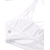 imageCRZ YOGA Womens Naked Feeling Criss Cross Sports Bra  Strappy Back Padded Medium Support Wireless Gym Cami Workout YogaWhite